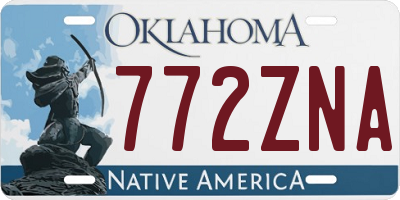OK license plate 772ZNA