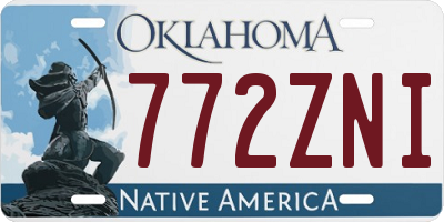 OK license plate 772ZNI