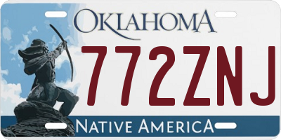 OK license plate 772ZNJ