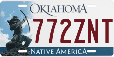 OK license plate 772ZNT
