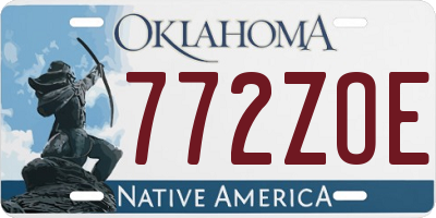 OK license plate 772ZOE