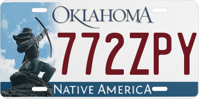 OK license plate 772ZPY