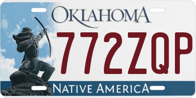 OK license plate 772ZQP