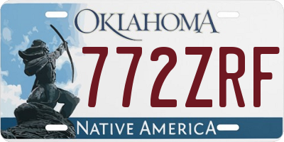 OK license plate 772ZRF