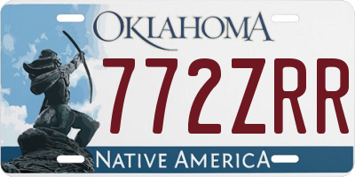 OK license plate 772ZRR