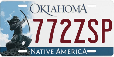 OK license plate 772ZSP