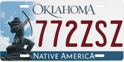 OK license plate 772ZSZ