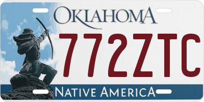 OK license plate 772ZTC