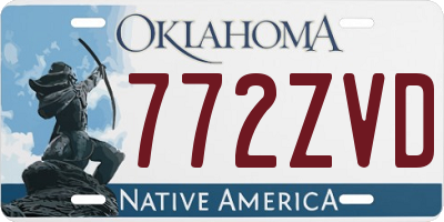 OK license plate 772ZVD
