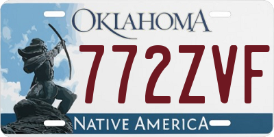 OK license plate 772ZVF