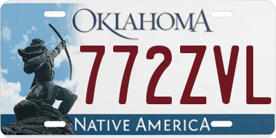 OK license plate 772ZVL
