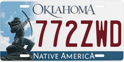 OK license plate 772ZWD