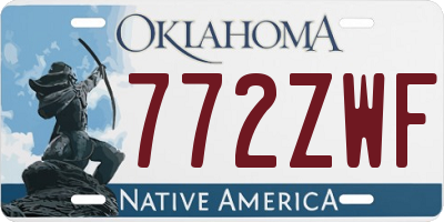OK license plate 772ZWF