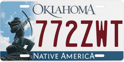 OK license plate 772ZWT