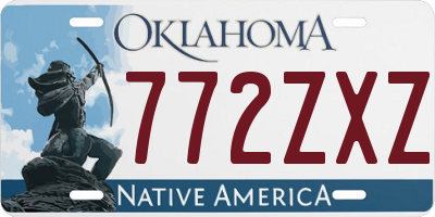 OK license plate 772ZXZ