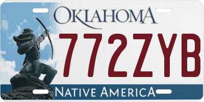 OK license plate 772ZYB