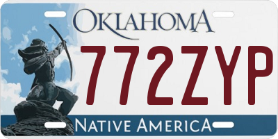 OK license plate 772ZYP