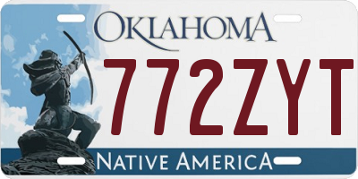 OK license plate 772ZYT