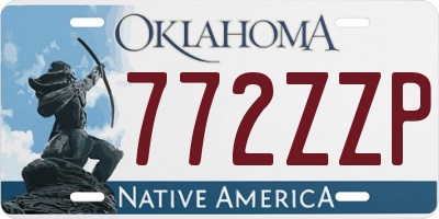 OK license plate 772ZZP