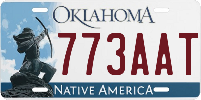 OK license plate 773AAT