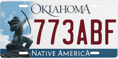 OK license plate 773ABF