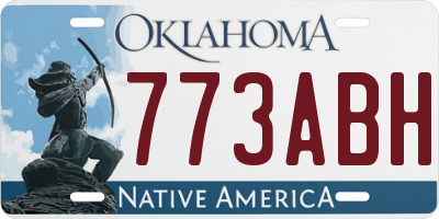 OK license plate 773ABH