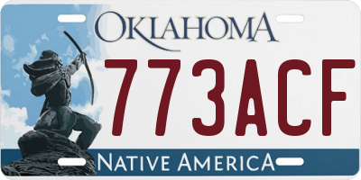 OK license plate 773ACF