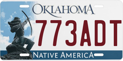 OK license plate 773ADT
