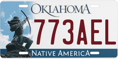 OK license plate 773AEL