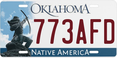 OK license plate 773AFD