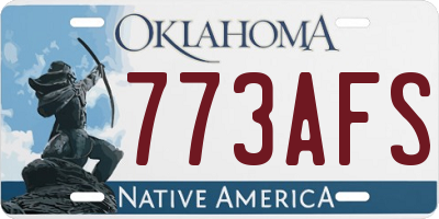 OK license plate 773AFS