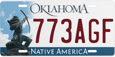OK license plate 773AGF