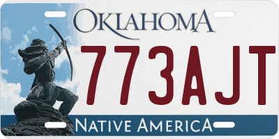 OK license plate 773AJT