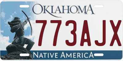 OK license plate 773AJX