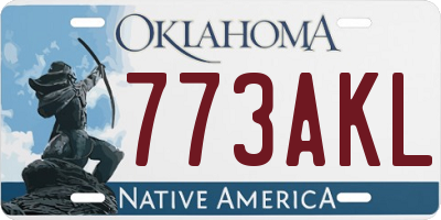 OK license plate 773AKL