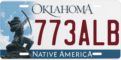 OK license plate 773ALB