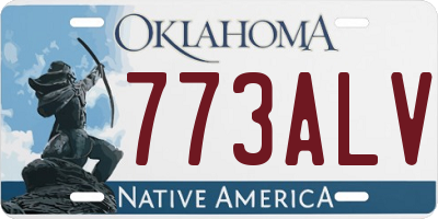 OK license plate 773ALV