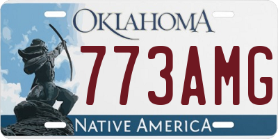 OK license plate 773AMG