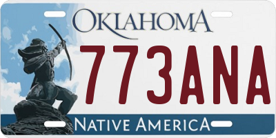 OK license plate 773ANA