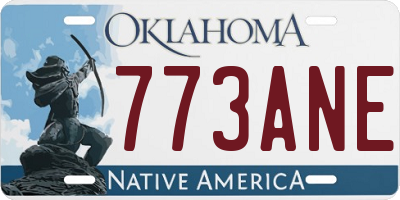 OK license plate 773ANE