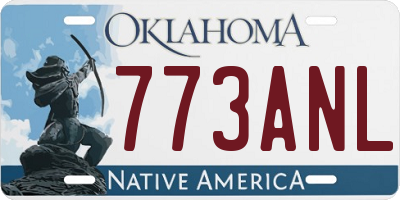 OK license plate 773ANL