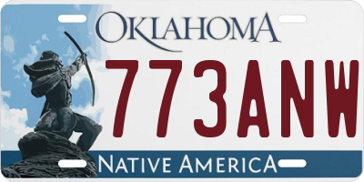 OK license plate 773ANW
