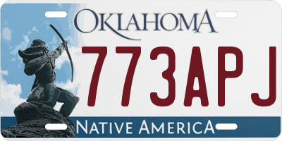 OK license plate 773APJ