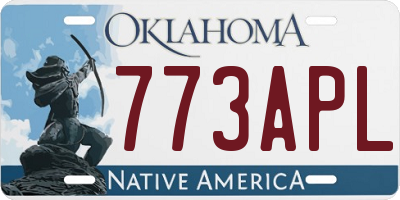 OK license plate 773APL