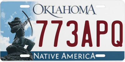 OK license plate 773APQ