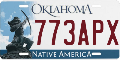 OK license plate 773APX