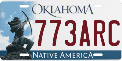 OK license plate 773ARC