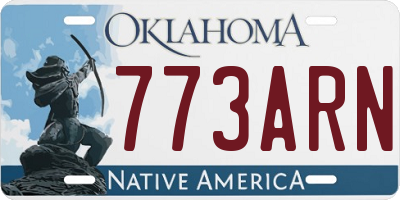 OK license plate 773ARN