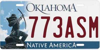 OK license plate 773ASM