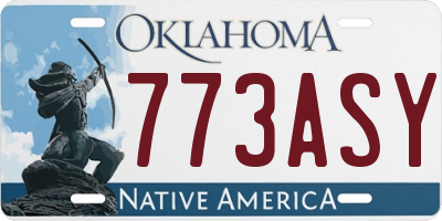 OK license plate 773ASY